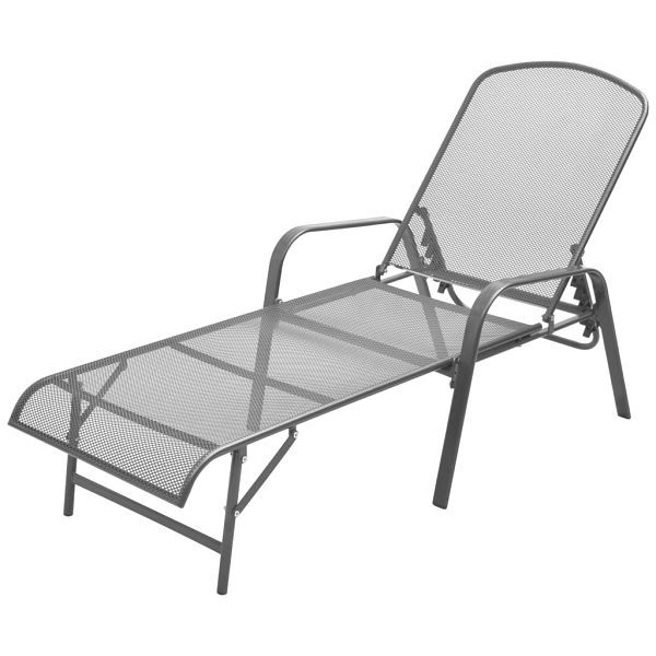 vidaXL Sonnenliege Stahl Anthrazit, 42725