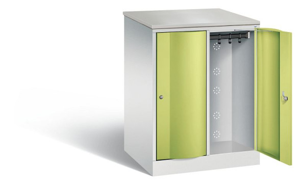 C+P XL-Schließfachschrank Resisto, H1077xB772xT640mm, Farbe: Lichtgrau / Viridingrün, 8271-273 S10043