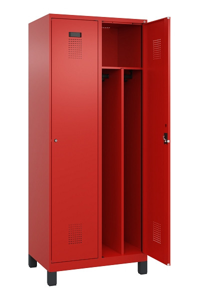C+P Spind Evolo PLUS, mit Füßen, 2 Abteile, 1950x800x500mm, 3020/3020, Verschluss Zylinderschloss, 049010-22F S10052