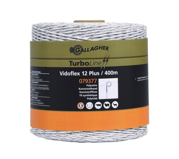 Gallagher Vidoflex 12 TurboLine 400m weiß, 079377, 8713235079377