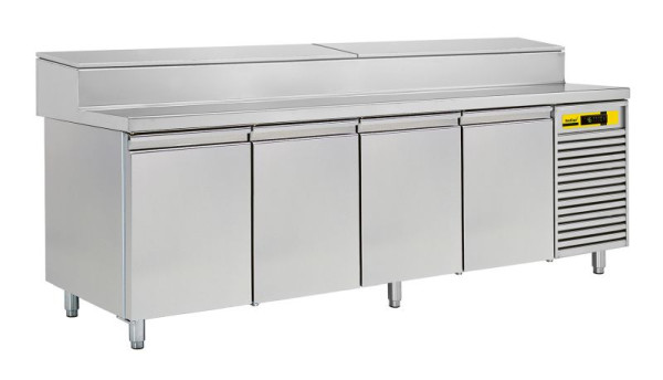 NordCap Pizza-Belegstation APKTM 4T, für EN 600 x 400 mm oder GN 2/1, steckerfertig, Umluftkühlung / statische Kühlung, umschaltbar, 46711115003-0-N-0