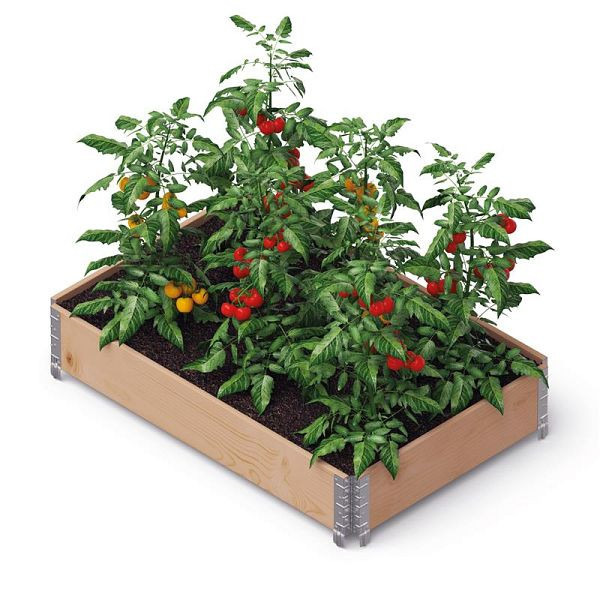 upyard Hochbeet Palettenrahmen 15mm, Größe: 120 x 80 cm, Farbe braun, 160120X80X15B