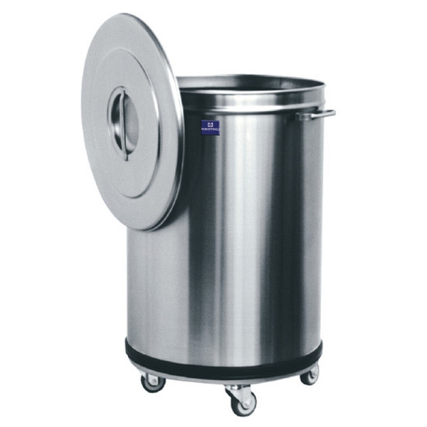 OEM Abfalleimer in Edelstahl auf Rädern, 50 Liter, 9026IB