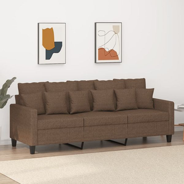 vidaXL 3-Sitzer-Sofa Braun 180 cm Stoff, Top-Qualität, 359278
