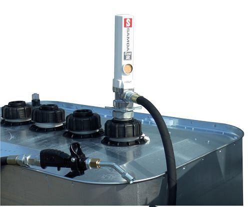 DENIOS Druckluft-Öl-Pumpe DP1 T, für Tankanlagen, Fördermenge ca. 16 Liter/Minute, 128309