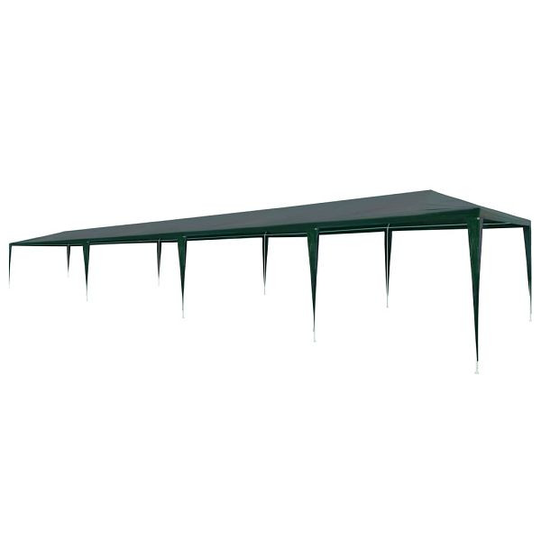 vidaXL Partyzelt 3x12 m PE Grün, PE-Dach, Stahlrahmnen, 45095