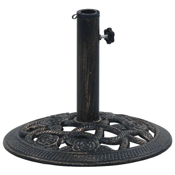 vidaXL Sonnenschirmständer Schwarz Bronze 9 kg 40 cm Gusseisen, 47865