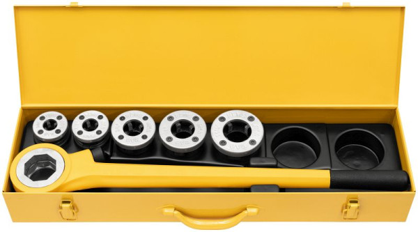 REMS Hand-Gewindeschneidkluppe eva Set NPT 3/8 - 1 1/4'' NPT 3/8-1/2-3/4-1-1 1/4'', 520063