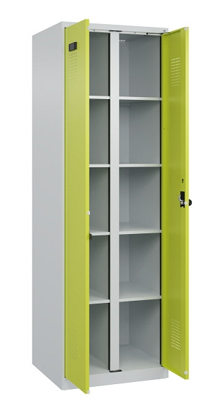 C+P Wäsche-Spind Evolo PLUS, 2 Abteile, 1850x600x500mm, 7035/0024, Verschluss Drehriegel, 049002-20B S10015