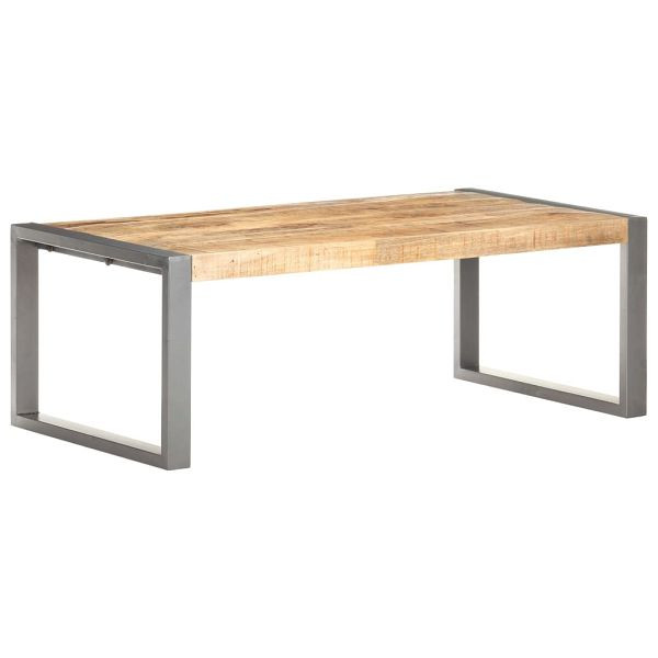 vidaXL Couchtisch 110x60x40 cm Raues Mangoholz, 321556, 8720286104521