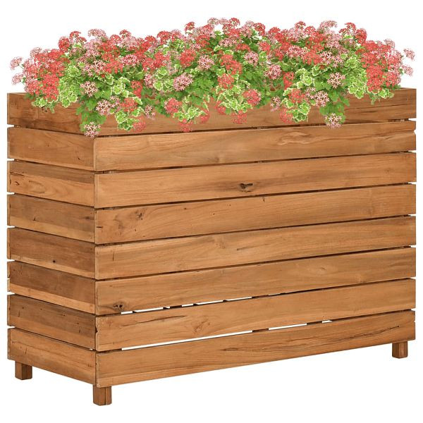 vidaXL Hochbeet 100x40x72 cm Teak Altholz und Stahl, 47428