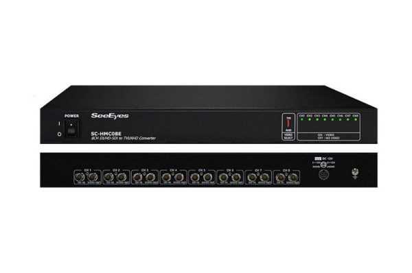 SeeEyes Signalwandler, HD-SDI, EX-SDI nach TVI, AHD, 8 Kanäle, 1920x1080, 230VAC, SC-HMC08E