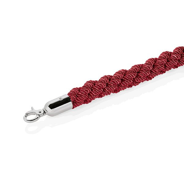 WAS Classic Verbindungskordel, Durchmesser 32 mm, 2,5 m, rot, mit verchromten Beschlägen, 2207252