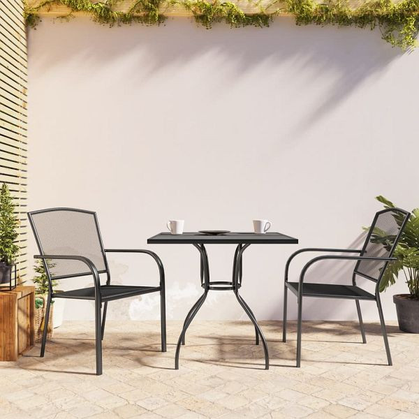 vidaXL 3-teilig Garten-Essgruppe Anthrazit Stahl, 3187965