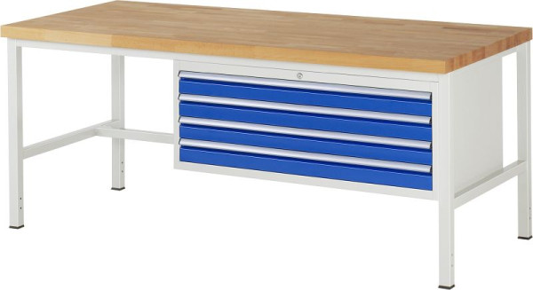 RAU Werkbank Serie 8000 - Modell 8333, B2000 x T900 x H840-1040 mm, 13-8333A1-209B4H.11