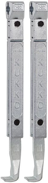 KUKKO 2 verlängerte Abzughaken (Paar), Hakenlänge: 200 mm, 1-190-P