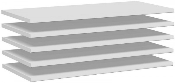 geramöbel Regalzwischenboden zur Verbindung von 2 Schränken, 5 Stück, 800x383x19, Lichtgrau, N-386200-L