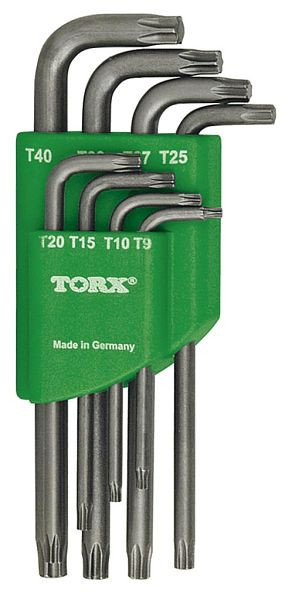 KUKKO TX-Winkelschraubendreher im Satz, Torx Profil: 9; 10; 15; 20; 25; 27; 30; 40, VE: 10 Stück, 211-504