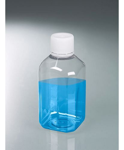 DENIOS Laborflaschen aus PET, steril, glasklar, mit Graduierung, 500 ml, VE: 24 Stück, 281-749