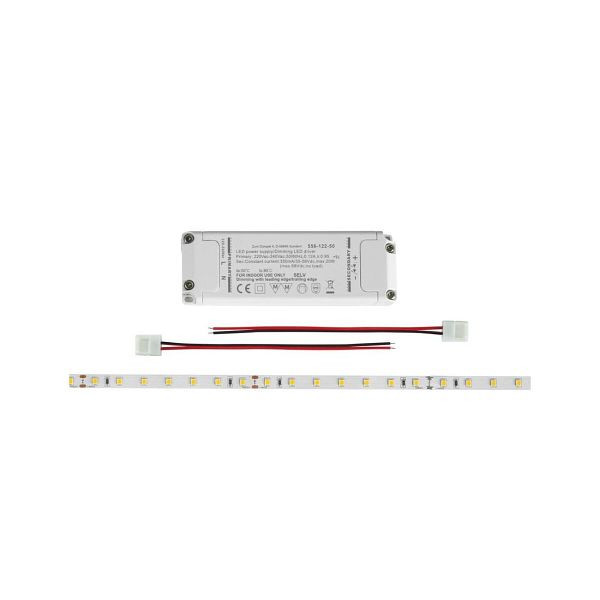 Brumberg LED-Lichtband 4,8W/m weiß warm 3000K IP20 70Stück/m AC 230V mit Anschlussset 15291003, VE: 5 m, 114899