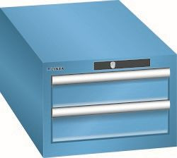 LISTA Schubladenschrank 18x36E (BxTxH) 411x725x283mm AUTO Lock, Lichtblau, 2 Schubladen, Fronthöhen: 100 mm, 78.433.010.A