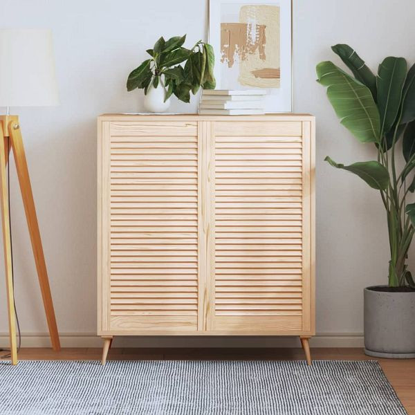 vidaXL Schranktüren Lamellen-Design 2 Stück 99,3x49,4 Massivholz Kiefer, 151137