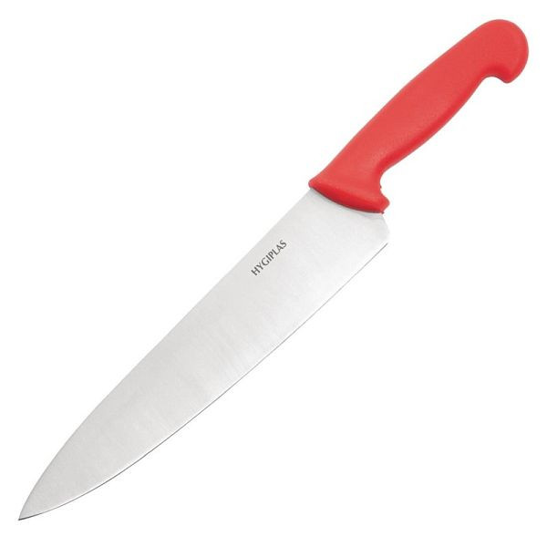 Hygiplas Kochmesser 25cm rot, Edelstahlklinge, Nylon-Griff, C886