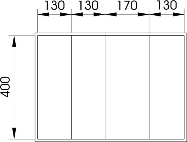 ELORA Schubladeneinteiler für Werkzeugtruhe und Werkzeugwagen Super Caddy und ToolJet, 1220-TBS100, 1220801006000