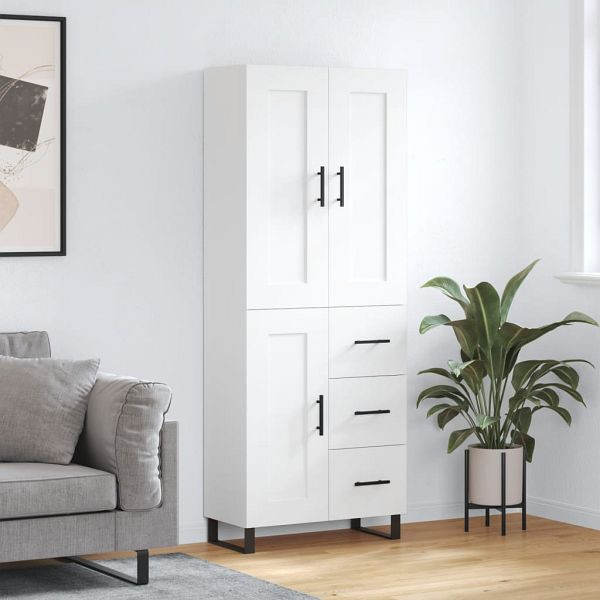 vidaXL Highboard Weiß 69,5x34x180 cm Holzwerkstoff, 3200025