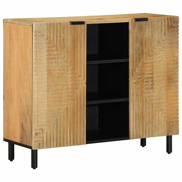 vidaXL Sideboard Braun 90x33x75 cm Massivholz Mango, 4017748