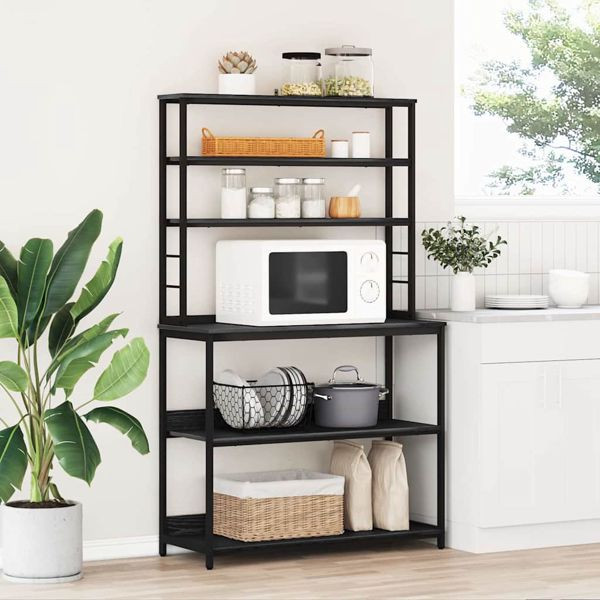 vidaXL Küchenregal Schwarz Eichen-Optik 100 x 40 x 168 cm, 883892