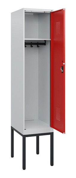 C+P Spind Evolo PLUS, Gestell, 1 Abteil, 1950x400x500mm, 7035/3020, Zylinderschloss, 0490305-12 S10028