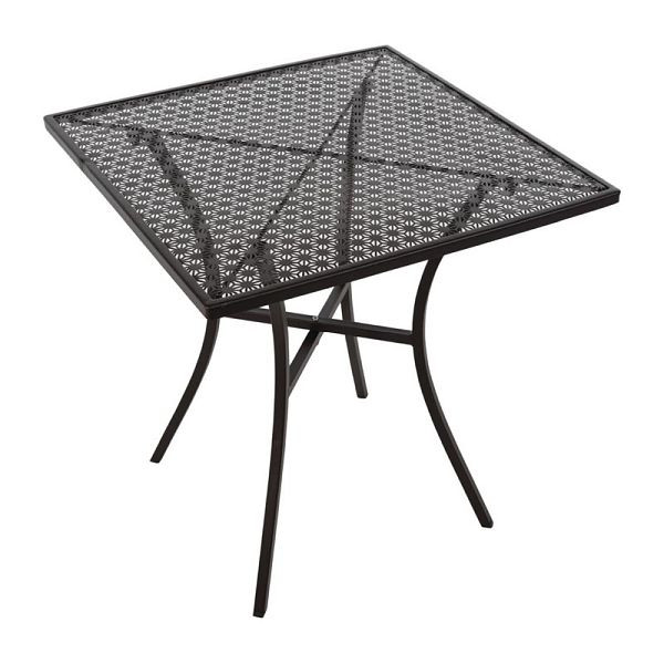 Bolero viereckiger Bistrotisch in schlankem Design Stahl schwarz 70cm, GG706