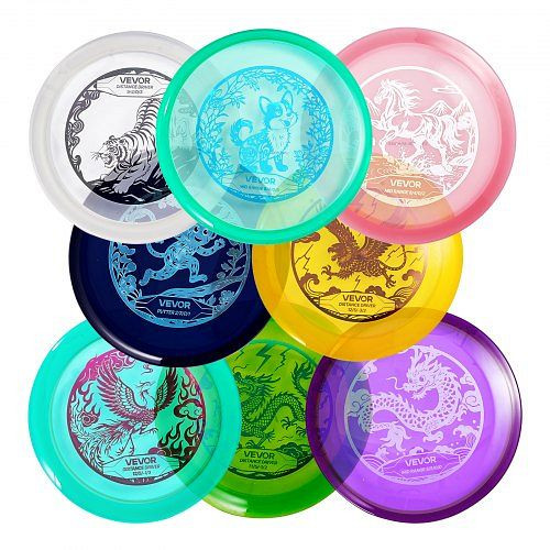VEVOR Discgolf-Set Starterset (8 Stk.), Anfänger-Frisbees, inkl. Putter, Mid-Range, Driver, PDGA-geprüft, für draußen, FPGEFJJTZ8GZSXFR4001V0
