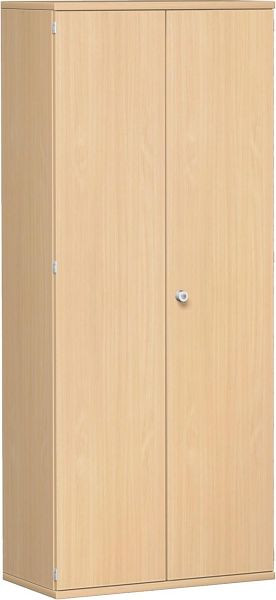 geramöbel Flügeltürenschrank 4 Dekor-Einlegeböden, abschließbar, 800x425x1920, Buche/Buche, N-10D508-BB