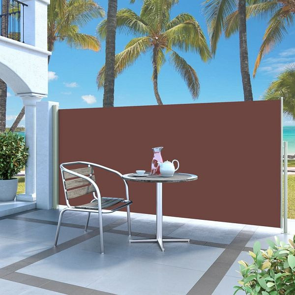 vidaXL Seitenmarkise Ausziehbar 140x300 cm Braun, 317879