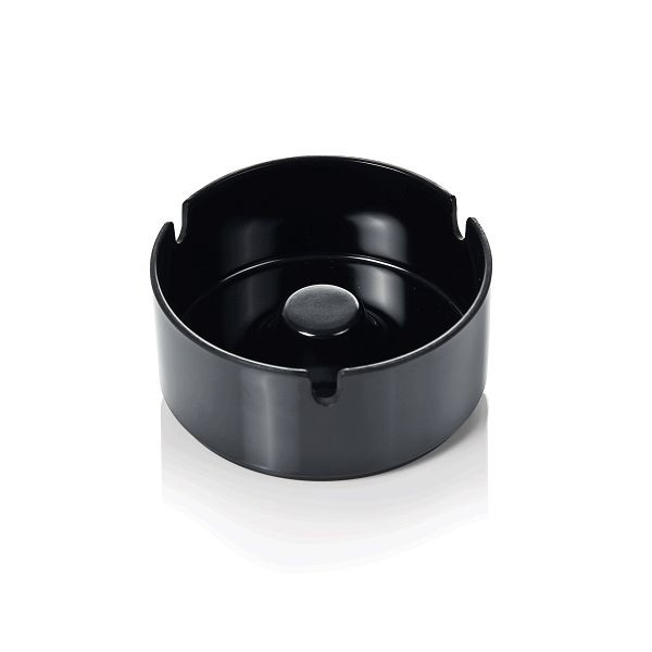 WAS Aschenbecher, Durchmesser 10 cm, schwarz, Melamin, VE: 12 Stück, 1118101