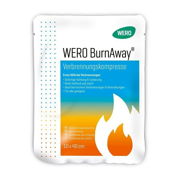 WERO BurnAway - Kompresse, 10 x 40 cm, 140109, 6974084091428