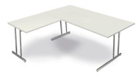 Produktbild von Kerkmann Winkelarbeitsplatz aus Schreibtisch B 1800 x T 800 x H 680-820 mm, Artline, Farbe: Weiß, 11768110 Kerkmann Winkelarbeitsplatz aus Schreibtisch B 1800 x T 800 x H 680-820 mm, Artline, Farbe: Weiß, 11768110