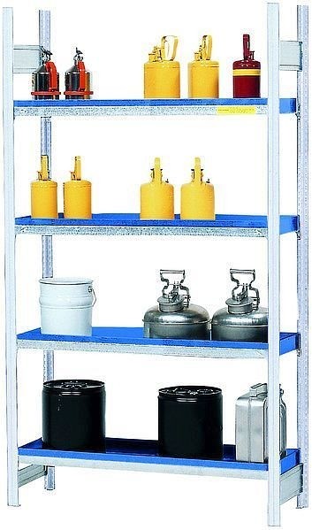 asecos Gefahrstoffregal (Grundregal) RWW 1364 Stahl verzinkt, 1360x640x2000mm, 27835