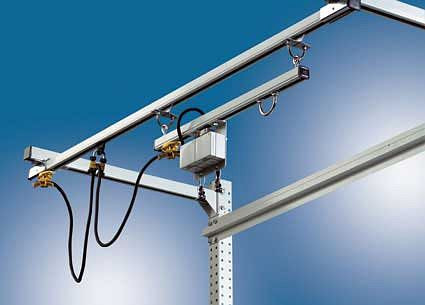 Manuflex Gerätewagen für UNIVERSAL und PROFI, Breite 80 mm, für Tischbreite bis 2500 mm, für 2 Elektrowerkzeuge, ZB3416