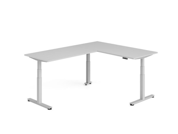 Hammerbacher Sitz-Steh-Winkeltisch 240x180cm Grau/Silber, VXDSMW1916/5/S