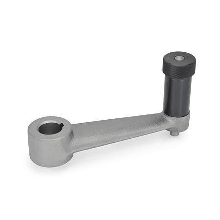 Ganter Schaltkurbeln, Gusseisen (GN 558-110-K20), VE: 5 Stück, 558-110-K20