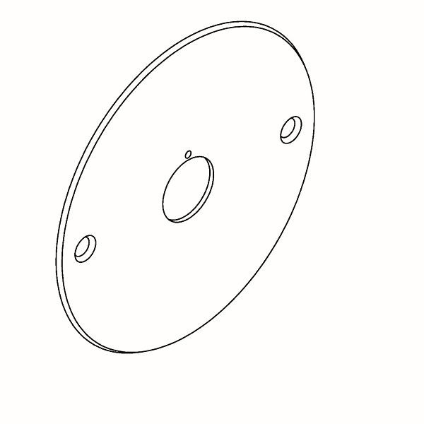 KWC Edelstahlabdeckplatte, AQUATIMER, D 136mm, 2000105763
