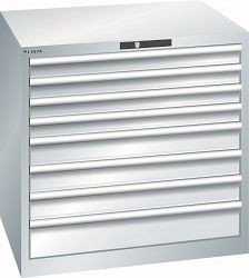 LISTA Schubladenschrank 45x36E (BxTxH) 870x725x850mm AUTO Lock, Lichtgrau, 8 Schubladen, Tragkraft Schubladen: 200 kg, 78.684.020.A