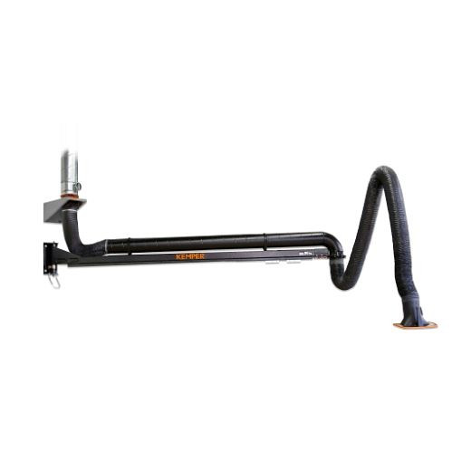 ELMAG Absaugarm in Schlauchausführung, inkl. Absaughaube, Ausleger und Wandhalter,Länge: 5 Meter, Ø 150mm, 55552