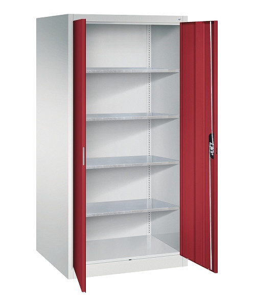 C+P Flügeltürenschrank Acurado, H1950xB930xT800mm, 7035/3003, Traglast 70 kg, 8924-00 S10295