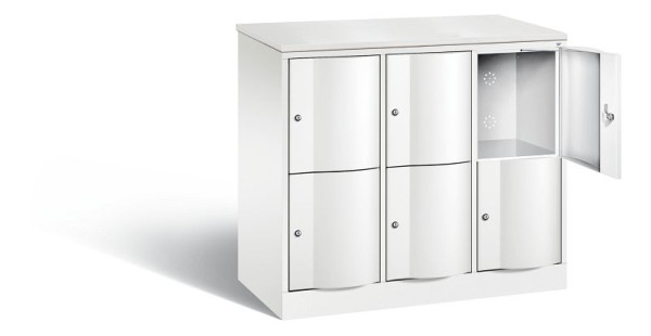 C+P Schließfachschrank Resisto, H1077xB1148xT540mm, Farbe: Verkehrsweiß, 8472-372 S10181