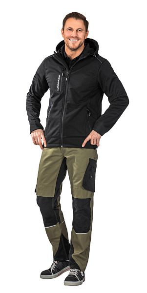 Planam Outdoor Hawk Softshelljacke, schwarz, Größe XXXL, 3355064