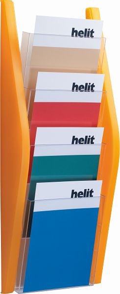 helit Wandbogendisplay "the arc" 4 x DIN A5 hoch, orange transluzent, H6270240